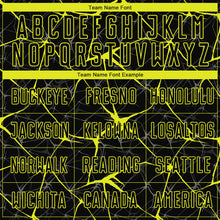 Load image into Gallery viewer, Custom Black Neon Yellow Sublimation Soccer Uniform Jersey