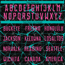 Load image into Gallery viewer, Custom Black Pink-Aqua Sublimation Soccer Uniform Jersey