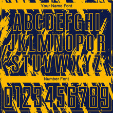 Load image into Gallery viewer, Custom Gold Navy Sublimation Soccer Uniform Jersey