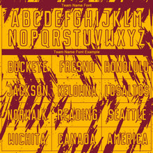 Load image into Gallery viewer, Custom Gold Crimson Sublimation Soccer Uniform Jersey