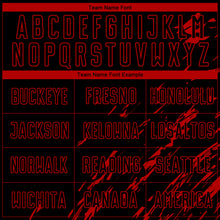 Load image into Gallery viewer, Custom Black Red Sublimation Soccer Uniform Jersey