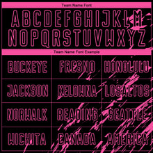 Load image into Gallery viewer, Custom Black Pink Sublimation Soccer Uniform Jersey