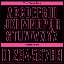 Load image into Gallery viewer, Custom Black Pink Sublimation Soccer Uniform Jersey