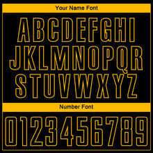 Load image into Gallery viewer, Custom Black Gold Sublimation Soccer Uniform Jersey