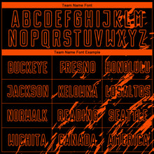 Load image into Gallery viewer, Custom Black Orange Sublimation Soccer Uniform Jersey