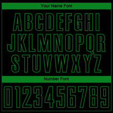 Load image into Gallery viewer, Custom Black Grass Green Sublimation Soccer Uniform Jersey