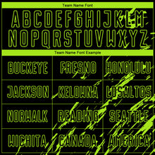 Load image into Gallery viewer, Custom Black Neon Green Sublimation Soccer Uniform Jersey