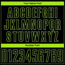 Load image into Gallery viewer, Custom Black Neon Green Sublimation Soccer Uniform Jersey