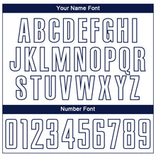 Load image into Gallery viewer, Custom White Navy Sublimation Soccer Uniform Jersey