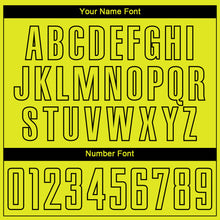 Load image into Gallery viewer, Custom Neon Yellow Black-White Sublimation Soccer Uniform Jersey