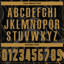 Load image into Gallery viewer, Custom Black Old Gold Sublimation Soccer Uniform Jersey