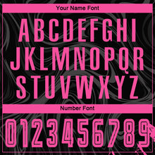 Load image into Gallery viewer, Custom Black Pink Sublimation Soccer Uniform Jersey