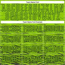 Load image into Gallery viewer, Custom Neon Green Black Sublimation Soccer Uniform Jersey