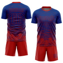 Load image into Gallery viewer, Custom Royal Red Sublimation Soccer Uniform Jersey