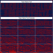 Load image into Gallery viewer, Custom Navy Red Sublimation Soccer Uniform Jersey