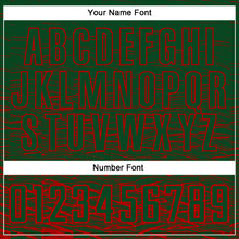 Load image into Gallery viewer, Custom Green Red Sublimation Soccer Uniform Jersey