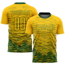 Load image into Gallery viewer, Custom Yellow Green Sublimation Soccer Uniform Jersey
