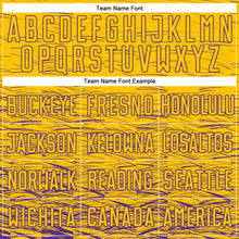 Load image into Gallery viewer, Custom Yellow Purple Sublimation Soccer Uniform Jersey