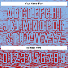 Load image into Gallery viewer, Custom Light Blue Red Sublimation Soccer Uniform Jersey