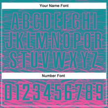 Load image into Gallery viewer, Custom Teal Pink Sublimation Soccer Uniform Jersey