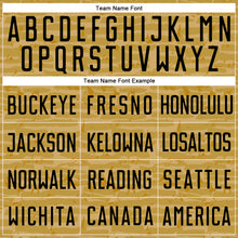 Load image into Gallery viewer, Custom Old Gold Black Sublimation Soccer Uniform Jersey