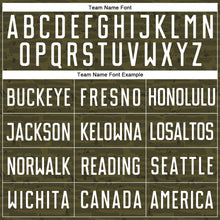 Load image into Gallery viewer, Custom Olive White Sublimation Salute To Service Soccer Uniform Jersey