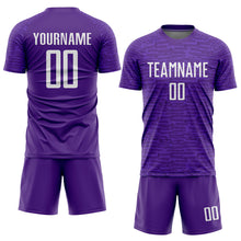 Load image into Gallery viewer, Custom Purple White Sublimation Soccer Uniform Jersey