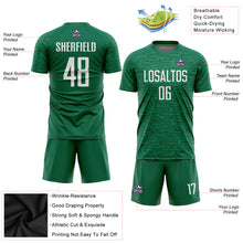 Load image into Gallery viewer, Custom Kelly Green White Sublimation Soccer Uniform Jersey
