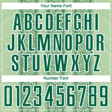 Load image into Gallery viewer, Custom Kelly Green Pea Green-White Ethnic Stripes Sublimation Soccer Uniform Jersey