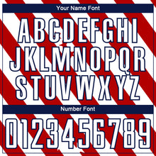 Load image into Gallery viewer, Custom Red White-Navy Vintage American Flag Sublimation Soccer Uniform Jersey