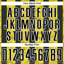 Load image into Gallery viewer, Custom Black Yellow-White Sublimation Soccer Uniform Jersey