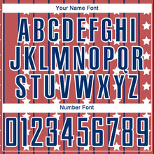 Load image into Gallery viewer, Custom Red Royal-White Stars And Stripes Sublimation Soccer Uniform Jersey