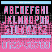 Load image into Gallery viewer, Custom Black Pink-Light Blue 3D Pattern Gradient Square Shapes Two-Button Unisex Softball Jersey