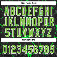 Load image into Gallery viewer, Custom Black Neon Green-Kelly Green 3D Pattern Two-Button Unisex Softball Jersey