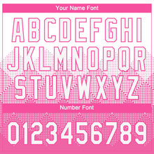 Load image into Gallery viewer, Custom Pink White 3D Pattern Gradient Square Shapes Two-Button Unisex Softball Jersey
