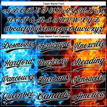 Load image into Gallery viewer, Custom Figure Black-White Flame 3D Pattern Two-Button Unisex Softball Jersey