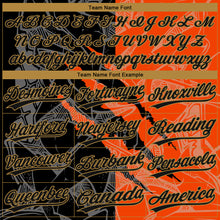 Load image into Gallery viewer, Custom Graffiti Pattern Black-Old Gold 3D Two-Button Unisex Softball Jersey