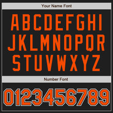 Load image into Gallery viewer, Custom Black Orange-White Two-Button Unisex Softball Jersey