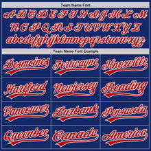 Load image into Gallery viewer, Custom Royal Red-White Two-Button Unisex Softball Jersey