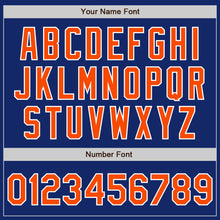 Load image into Gallery viewer, Custom Royal Orange-White Two-Button Unisex Softball Jersey