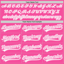 Load image into Gallery viewer, Custom Pink White Two-Button Unisex Softball Jersey