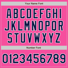 Load image into Gallery viewer, Custom Pink Navy-White Two-Button Unisex Softball Jersey