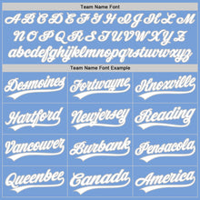 Load image into Gallery viewer, Custom Light Blue White-Gray Two-Button Unisex Softball Jersey