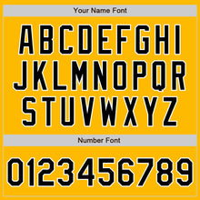 Load image into Gallery viewer, Custom Gold Black-White Two-Button Unisex Softball Jersey