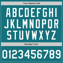 Load image into Gallery viewer, Custom Teal White Two-Button Unisex Softball Jersey