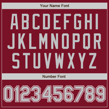 Load image into Gallery viewer, Custom Crimson Gray-White Two-Button Unisex Softball Jersey