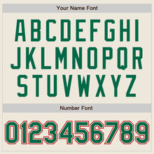 Load image into Gallery viewer, Custom Cream Kelly Green-Red Two-Button Unisex Softball Jersey