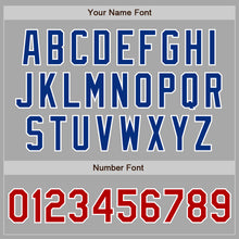 Load image into Gallery viewer, Custom Gray Red-Royal Two-Button Unisex Softball Jersey