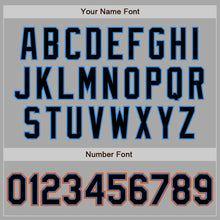 Load image into Gallery viewer, Custom Gray Black Powder Blue-Orange Two-Button Unisex Softball Jersey