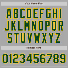Load image into Gallery viewer, Custom Gray Green-Gold Two-Button Unisex Softball Jersey